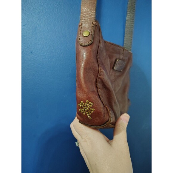 Lucky Brand Purse Crossbody Bag Distressed Boho Leather Bag - Picture 4 of 9
